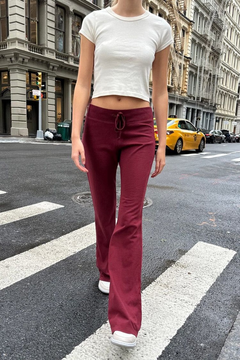 Pantalon Brandy Melville Hillary Yoga Bordeaux | MAM-71591494